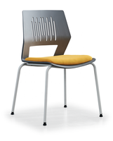 Chaise de visiteur moderne sans accoudoirs en gros, chaise de bureau pliable empilable en acier et PP pour salle de conférence, confort ergonomique, usage commercial