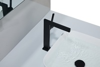 Robinet de lavabo simple blanc de haute qualité, fin, facile à installer, en laiton massif, mitigeur eau chaude et froide à poignée unique