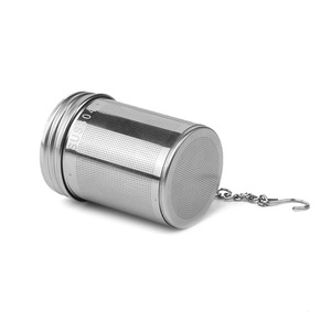 <span class=keywords><strong>Infuseur</strong></span> à thé portable en acier inoxydable 304 avec chaîne, <span class=keywords><strong>infuseur</strong></span> à thé pour tasse thermos avec crochet, boule à épices, panier de marinade, filtre à thé - Product Image 4