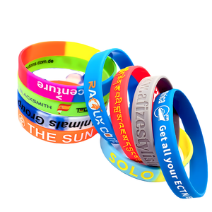 Braccialetti Promozionali in Gomma Fluorescente Riflettente, Braccialetti in Silicone Luminosi che si Illuminano al Buio per Feste - Product Image 1