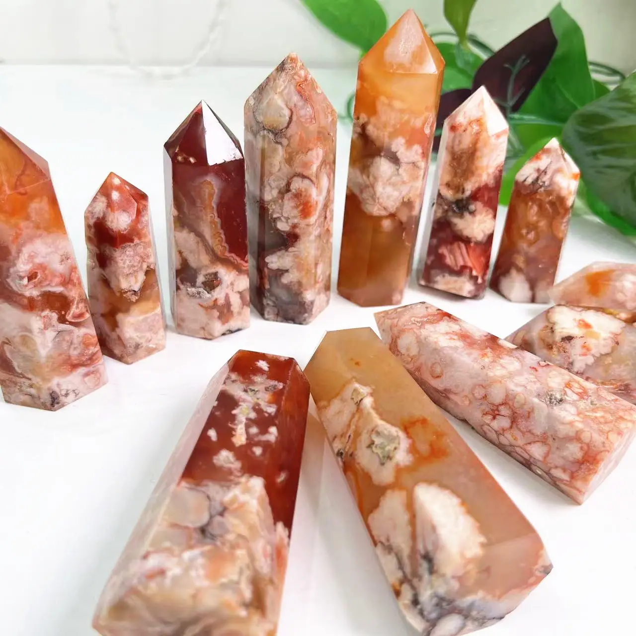 Kindfull Crystal Wholesale Natural Crystals Healing Stones Rose Quartz Points 6-9cm Crystal Wand Points