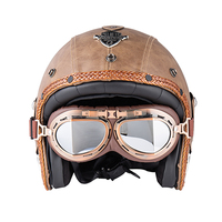 Doolrng — casque de moto en cuir, Vintage, quatre saisons, personnalité, 555, vente en gros, nouveauté 3/4