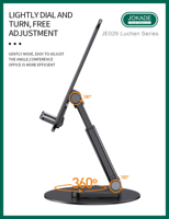 JOKADE 360 rotation support rétractable support de tablette poids léger réglable support de téléphone portable pliable support de téléphone de bureau