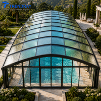 Panneau de toiture en polycarbonate antidérapant pour piscine, facile à découper et à percer sur site, pour clôture de piscine