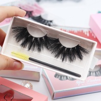 Pestañas Postizas de Visón 100% Real, Estilo 5D, Dramáticas, Grosor de 0.07MM, 25mm, Venta al por Mayor de Fábrica, Caja Personalizada