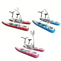 Vélo aquatique gonflable pour jeunes, style SUP, ponton flottant plat, cadre en aluminium, faible résistance, pliable, nouveau design de Lumark, Chine