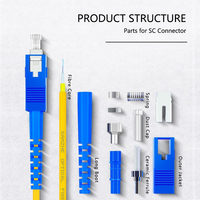 HXCOWO LC SC/UPC Optique 1M Monomode Single Core 3.0mm PVC Blindé Fibre Optique Patch