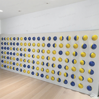 Balle interactive sensorielle à bascule 2 couleurs, planche tactile murale, jeu d'art interactif mural, équipement de jeu d'intérieur