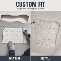 Panneau lumineux LED souple et flexible, feuille LED pliable et découpable, CRI élevé, éclairage LED de plafond incurvé pour intérieur commercial