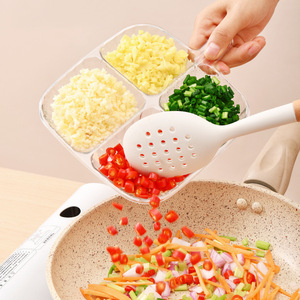 Divided Serving Dish 4 Compartment Square Storage <b>Tray</b> For <b>Kitchen</b> Condiment Food Organization - Product Image 2