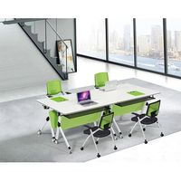 Table d'entraînement pliante économique, bureau mobile, table longue modulable, mobilier scolaire au design moderne, en bois durable et écologique