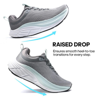 Chaussures de sport personnalisées à faible MOQ, respirantes en maille, semelle épaisse en EVA, amorti nuage, marque privée, livraison directe