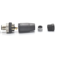 Connecteur M12 câblable sur site, 4, 5, 8 broches, borne à vis, étanche, pour câblage de capteur