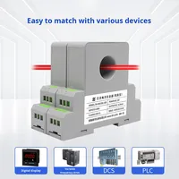 Transmisor de Corriente CA con Efecto Hall, Diseño Perforado, Sin Pérdida por Inserción, Aislamiento Magnetoeléctrico, RS-485, Sensor de Corriente DIN de 35 mm