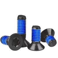 Vis de machine antivol M3 M4 M5 M6 M8 M10 en acier au carbone, peinture noire, grade 10.9, tête fraisée Torx, avec colle bleue anti-effraction