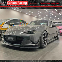 Diffuseur avant brillant en fibre de carbone (fixation par vis) pour Mazda MX5 Miata 2005-2016 - Pièce auto