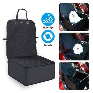 Housse de siège auto pour animaux de compagnie BSCI, siège surélevé 2 en 1, housse de siège avant de luxe pour chiens et chats, antidérapante, imperméable - Product Image 2
