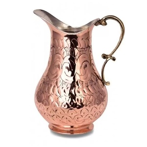 Carafe en cuivre en Relief de Style Ottoman pour Service de boissons, couleur oxyde Surahi - Product Image 4