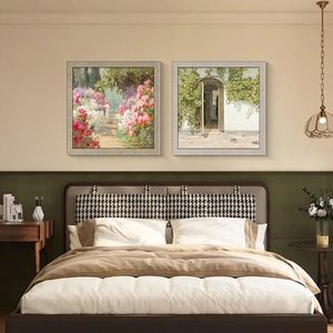 Hermosa decoración de la pared del hogar pinturas impresionistas hechas a mano de pueblos - Product Image 6