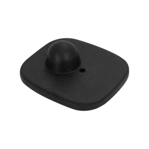 Etichetta rigida RF EAS tipo quadrato 47x42mm nera magnetica rimovibile con chiodo per la vendita al dettaglio - Product Image 1