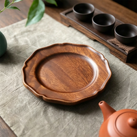 Plat de service en bois massif naturel, idéal pour les aliments, les collations, les fruits et le pain – Vente chaude