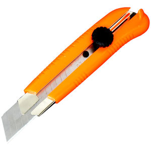Wokwell SK-5 Retractable Blades Utility Knife Snap-<b>Off</b> Feature Stainless Steel <b>Cutting</b> Cardboard Rubber Grip Handle Yellow - Product Image 4