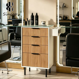 Modern Durable Hair Salon <b>Trolley</b> Cart MDF Modular Workstation Mirror Styling Station Freely Combinable Easy Moving <b>Tool</b> cabinet - Product Image 1