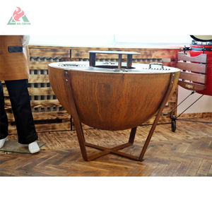 Cuenco de acero para barbacoa, utensilio de cocina de acero corten, nuevo diseño moderno - Product Image 5