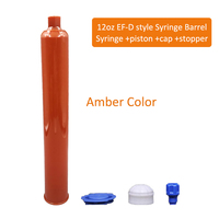 12oz EF-D seringue baril cartouche adhésive 360ml Anti UV bouche à vis pour pâte d'argent colle ambre coupe PP/PE matériel