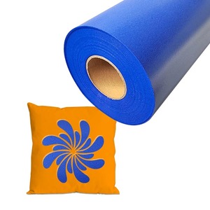 Échantillon gratuit d'autocollant de <span class=keywords><strong>machine</strong></span> de presse à chaud de troupeau de <span class=keywords><strong>prix</strong></span> usine 0.5X25M réutilisable velours daim HTV vinyle coupe de <span class=keywords><strong>textile</strong></span> haute température - Product Image 1