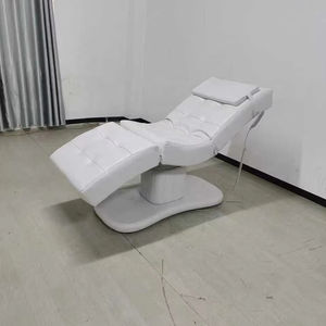 Cama de Salón de Belleza Eléctrica Ajustable de 3 Motores, Totalmente Blanca, para Masajes Faciales y Tratamientos Cosméticos - Product Image 3