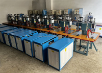 10KW pression d'air Double têtes PVC tissu bâche toile/tente/auvent/auvent/bannière haute fréquence PVC Machine de soudage