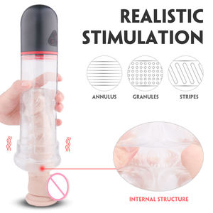 ASDOLL Extension pénienne en silicone souple et <span class=keywords><strong>TPE</strong></span> 100% imperméable avec sensation de toucher réel pour la masturbation masculine - Product Image 5