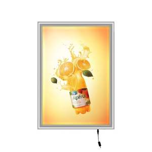 Caja de Luz LED Rectangular A4 de Aluminio para Menús, Acabado Anodizado, Marco de 30 mm de Ancho, Retroiluminada, <span class=keywords><strong>Alto</strong></span> Brillo, Bajo <span class=keywords><strong>Voltaje</strong></span>, para Cine - Product Image 1