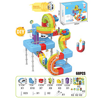 Ensemble de 68 jouets de train électrique magnétique, en matériau ABS, alimenté par batterie au lithium, jouet de construction flexible pour enfants