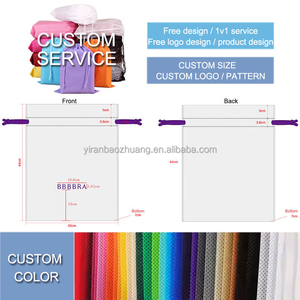 Customized Logo Printed Reusable Non-woven <b>Folding</b> Drawstring <b>Bag</b> for Promotional Shoe Dust Use - Product Image 3