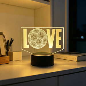 Acrylic Football Decorative 3D <b>LED</b> Night <b>Light</b> Lamp Modern Color Changing for Bedroom Plug-in Battery-Powered Home Decoration - Product Image 4