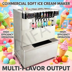 Machine à glace molle électrique à 5 saveurs autonettoyante pour buffets de petit-déjeuner d'hôtel - Product Image 5