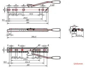 Universal single car seat rail for various vehicle seat