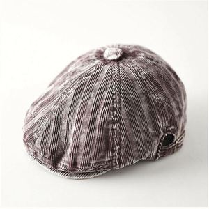 Gorro Newsboy de Pana Vintage Estilo Inglés para Otoño/Invierno, Unisex, Simple, Casual, Pana Desgastada - Product Image 5