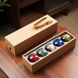 Set da Tè in Ceramica Stile Retrò Personalizzato, Tazze da Tè Arabo Kung Fu 110ml, Set di Tazze da Caffè in Ceramica Smaltata a Forma di Uovo - Product Image 2