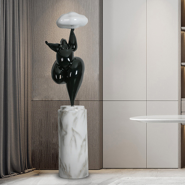 Modern Indoor LED Floor Lamp Artistic Human Sculpture for Bars & Clubs for Party Lighting & Hotel Decor