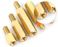 M2 M3 Brass Copper Alloy Steel Fasteners Zinc Plated Male Female Hexagon Head Standoff Anodized Spacer Screws for PCB Plain