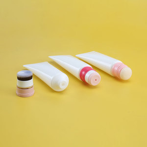 Tùy chỉnh D30 mềm bóp ống nhựa xốp bàn chải đổ xô <span class=keywords><strong>Applicator</strong></span> cho nền tảng chất lỏng Blusher tùy chỉnh bao bì mỹ phẩm - Product Image 3