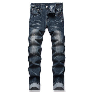 Fuente transfronteriza de Europa y América 2025 Nueva moda Pantalones casuales de mezclilla Pantalones <span class=keywords><strong>vaqueros</strong></span> de hip-hop de pierna recta - Product Image 6