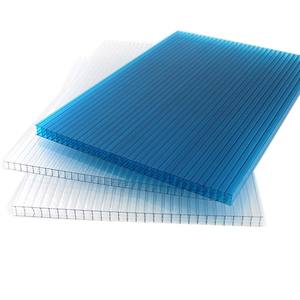 Feuilles de toit en plastique ondulé transparent de 6mm, feuille creuse en <span class=keywords><strong>Polycarbonate</strong></span> de couleur verte - Product Image 3