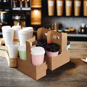 Vaso de papel cuadrado con acabado mate para uso alimentario e industrial Relieve y laminación mate para fideos y ensaladas - Product Image 4