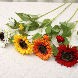 Einzelter langer Stiel künstliche Blume Sonnenblume Chrysanthemum Gerbera Anordnung Herbstparty Heimdekoration falsche Blumendekoration - Product Image 2