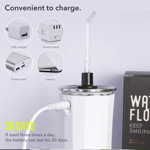 Irrigador Bucal Portátil de 300ml <span class=keywords><strong>con</strong></span> USB Tipo-C, IPX7, Tanque Desmontable, Producto de <span class=keywords><strong>Limpieza</strong></span> Eléctrico para el Hogar, Venta al Por Mayor - Product Image 6