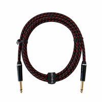Câble audio professionnel OEM RH-I011 TS pour guitare, mâle-mâle, blindé en spirale, gaine en PVC, conducteur en cuivre sans oxygène, câble en tweed
